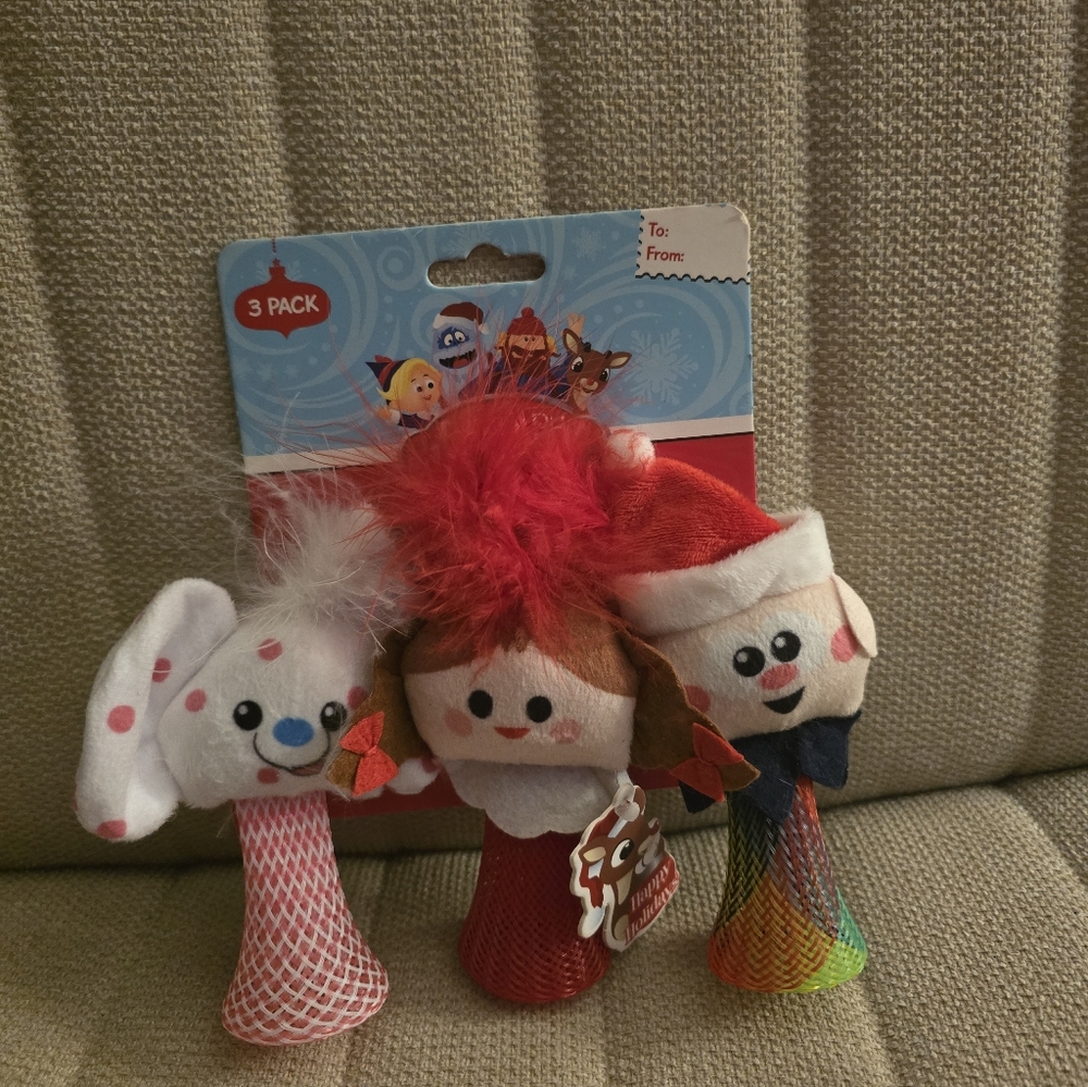 Rudolph  Cat Toys with Catnip Feathers Bell 3 pack